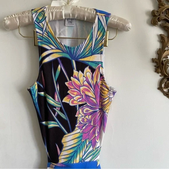 MARA HOFFMAN FLORAL CUTOUT MIDI DRESS S - Picture 4 of 12